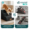 VOUNOT Dog Stairs for Bed, 3 Step Foam Pet Stairs, Non-Slip, Black