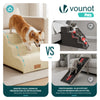 VOUNOT Dog Stairs for Bed, 3 Step Foam Pet Stairs, Non-Slip, Beige