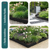VOUNOT 5M Galvanised Steel Garden Edging, Flexible Lawn Border, Black