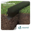 VOUNOT 15M Metal Lawn Edging, Heavy Duty Garden Border 15pcs 100×13cm Black