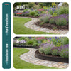VOUNOT 15M Metal Lawn Edging, Heavy Duty Garden Border 15pcs 100×18cm Black