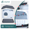 VOUNOT Dog House, Weatherproof Pet Shelter with Sloped Roof, 75×63×51 cm, White
