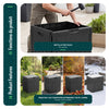 VOUNOT 126L Rattan Effect Outdoor Storage Box with Lid, Lockable, Black