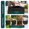 VOUNOT 126L Rattan Effect Outdoor Storage Box with Lid, Lockable, Brown