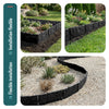 VOUNOT Lawn Edgnig Border 10.7m, Stone Effect Plastic Edging 70pcs, Black