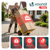 VOUNOT Folding Hand Truck 200kg, Sack Barrow with Pneumatic Tyres, Yellow
