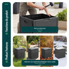 VOUNOT 126L Outdoor Storage Box with Lid, Lockable Deck Box, Black