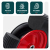 VOUNOT Solid PU Wheelbarrow Wheel 4.80/4.00-8, 20mm Bore, Black/Red