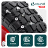 VOUNOT Set of 4 Solid PU Wheelbarrow Wheels 3.50-4, 16mm Bore, Black/Red