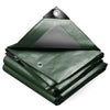 VOUNOT 4x6m Waterproof Tarpaulin 240 g/m² with Aluminum Eyelets, Green