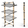 VOUNOT 3-Tier Clothes Airer, 25m Folding Drying Rack with Wheels, Black