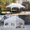 VOUNOT 3m x 6m Pop Up Gazebo with Sides & 6 Weight Bags & Carry Bag, White