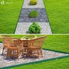 VOUNOT High flexible PE garden edging 20M x 8 CM with stakes, Green