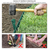 VOUNOT High flexible PE garden edging 20M x 8 CM with stakes, Green