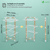VOUNOT 3-Tier Clothes Airer, 25m Folding Drying Rack with Wheels, White