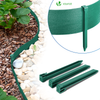 VOUNOT High flexible PE garden edging 20M x 8 CM with stakes, Green