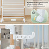 VOUNOT 3-Tier Clothes Airer, 25m Folding Drying Rack with Wheels, White