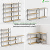VOUNOT 5-Tier Heavy Duty Shelving Unit Set of 2, 180x90x40 cm, Metal