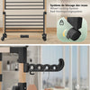 VOUNOT 3-Tier Clothes Airer, 25m Folding Drying Rack with Wheels, Black