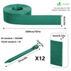 VOUNOT High flexible PE garden edging 20M x 8 CM with stakes, Green