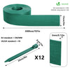 VOUNOT High flexible PE garden edging 20M x 13 CM with stakes, Green