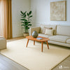 VOUNOT Living Room Rug Ultra Soft Shaggy Area Rug Modern Carpet 240x340cm Beige