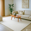 VOUNOT Living Room Rug Ultra Soft Shaggy Area Rug Modern Carpet 120x160cm Cream