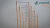 VOUNOT Freestanding Towel Rail 3-Tier Bamboo Towel Stand, Natural