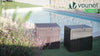 VOUNOT 126L Rattan Effect Outdoor Storage Box with Lid, Lockable, Black