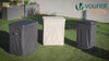 VOUNOT 150L Laundry Basket with Lid, Foldable Hamper with Removable Bag, Beige