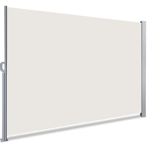 VOUNOT 1.4 x 3 m Side Awning Retractable, Privacy Screen for Patio, Garden, Balcony, Terrace, Beige - VOUNOTUK
