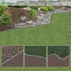 VOUNOT Plastic Garden Edging, Flexible Lawn Edging with 60 Pegs, Grey 20m.