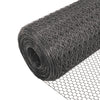 VOUNOT Chicken Wire Mesh, Metal Animal Fence, 13mm Holes, 1m x 25m, PVC Coated Grey.