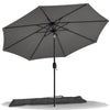 VOUNOT Garden Patio Parasol, Outdoor Table Tilting Parasol Umbrella, with crank hanlde, 8 Sturdy Ribs, 2.7M, Grey.