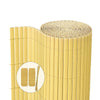 VOUNOT PVC Privacy Screening Fence 90 x 500 cm, Double Reinforced Struts Bamboo