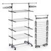 VOUNOT Clothes Drying Rack, Rolling 4-Tier Laundry Hanger