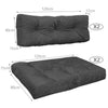 VOUNOT Set of 2 Euro Pallet Cushions Sets for Outdoor or Indoor, Grey