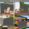 VOUNOT 1.4 x 3 m Side Awning Retractable, Privacy Screen for Patio, Garden, Balcony, Terrace, Grey.