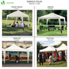 VOUNOT 3x3m Pop Up Gazebo with 4 Leg Weight Bags, Folding Party Tent for Garden Outdoor, White.