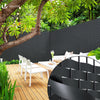 VOUNOT PVC Privacy Strips Garden Privacy Fence Screen 75m x 4.7cm with 150 Clips, Black - VOUNOTUK