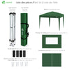VOUNOT 3m x 3m Pop Up Gazebo with Sides & 4 Weight Bags & Carry Bag, Green