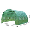 VOUNOT 3x3x2m 9m² Polytunnel Greenhouse Gardening Walk In Tent.