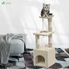 VOUNOT Cat Tree 88cm with Rope Scratching Platform, Beige - VOUNOTUK