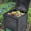 VOUNOT Compost Bin Garden, Plastic Composters Outdoor, Black, 300L.