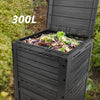 VOUNOT Compost Bin Garden, Plastic Composters Outdoor, Black, 300L