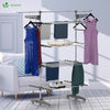 VOUNOT Large 4 Tier Clothes Airer, Laundry Drying Rack Clothes Horse with Foldable Wings, Telescopic Rod - VOUNOTUK