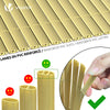 VOUNOT PVC Privacy Screening Fence 100 x 300 cm, Double Reinforced Struts Bamboo