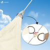 VOUNOT Sun Shade Sail Waterproof Rectangler Sail Canopy With Mounting Ropes 3x5m, Beige
