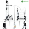 VOUNOT Folding Shopping Trolley on 6 Wheels, Aluminium Lightweight Shopping Cart with Insulated Cooling Bag, 50L, Black.