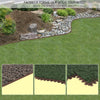 VOUNOT Plastic Garden Edging, Flexible Lawn Edging with Pegs, Brown 20m - VOUNOTUK